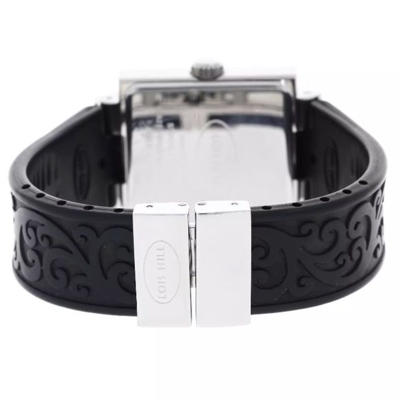 LOIS HILL Watch Automatic Grey Face Rubber Wrist Band - Picture 12 of 15